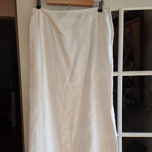 White Irish Linen Skirt